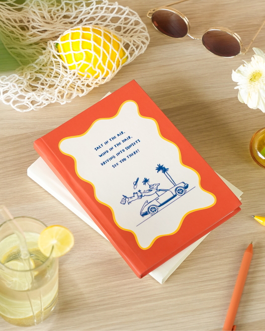 Driving into Sunsets | A5 Hardcover Notebook