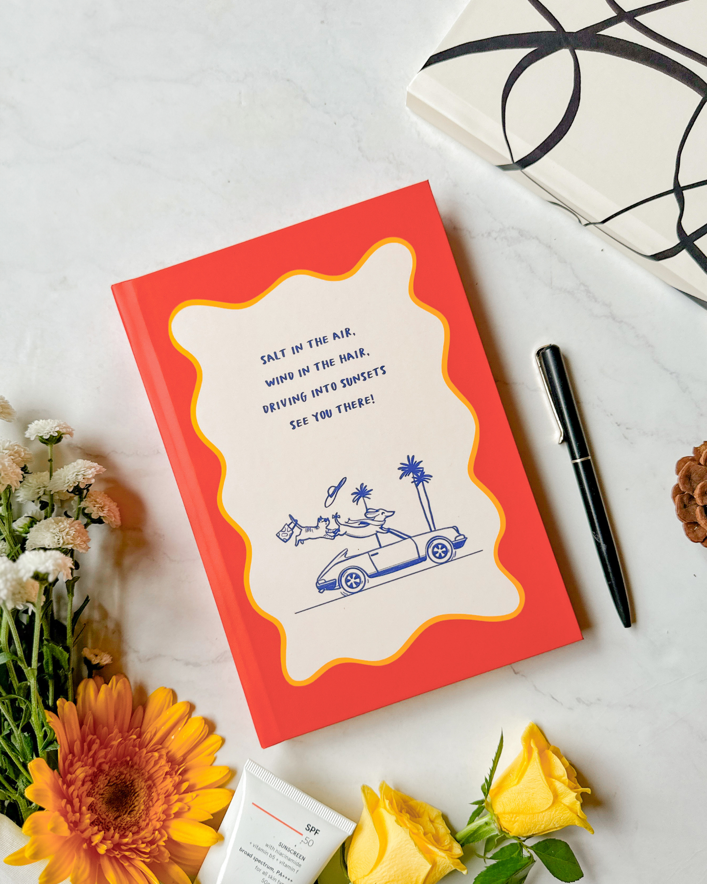 Driving into Sunsets | A5 Hardcover Notebook