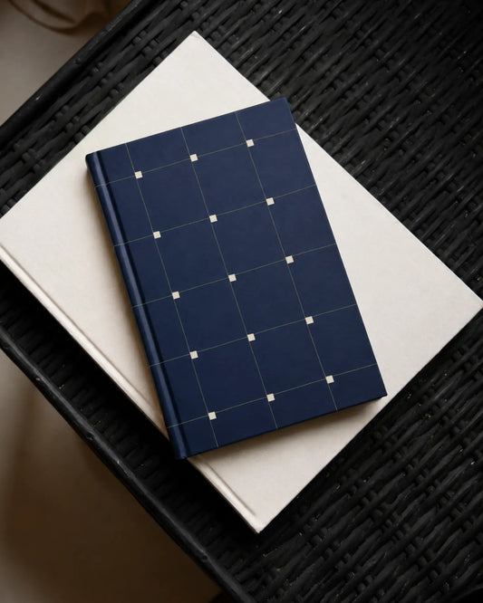Navy Grid | A5 Hardcover Notebook